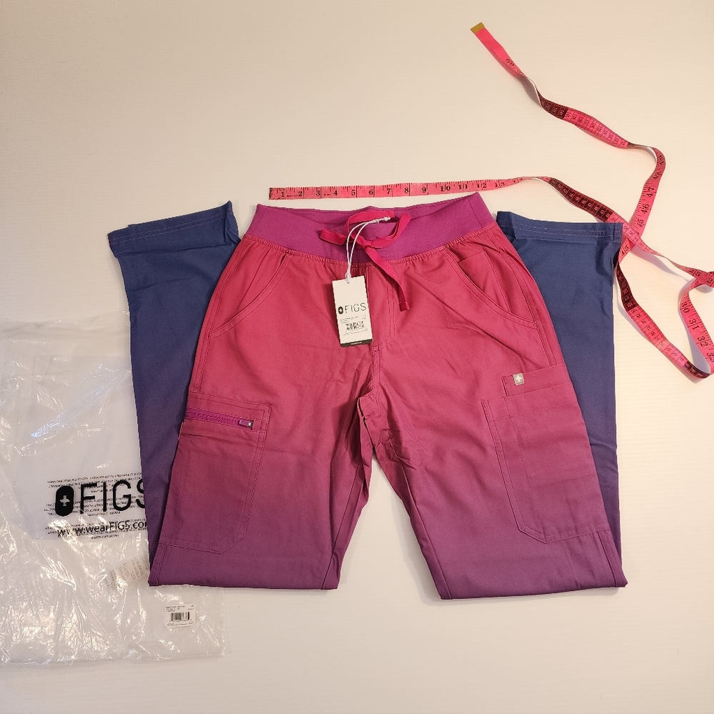 Figs FreeX Women's XST Ombre Sunset Lined Scrub Pants BNWT